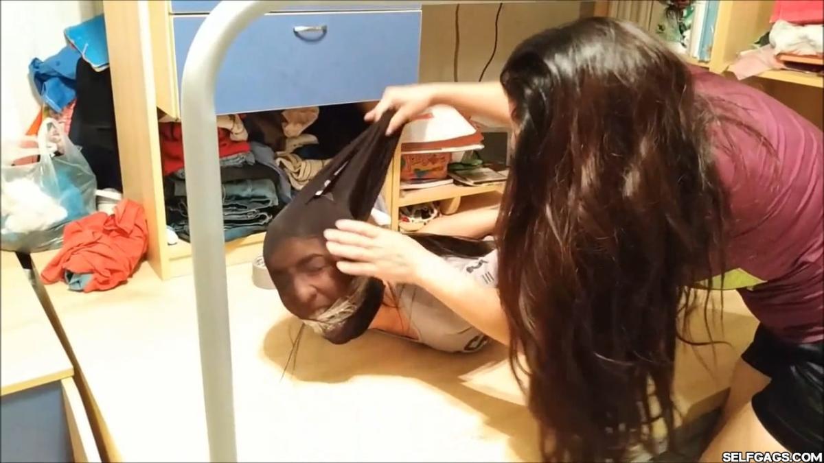Cute Barefoot Girl Fucked Up With Pantyhose Bondage In Extremely Strict Hogtie
