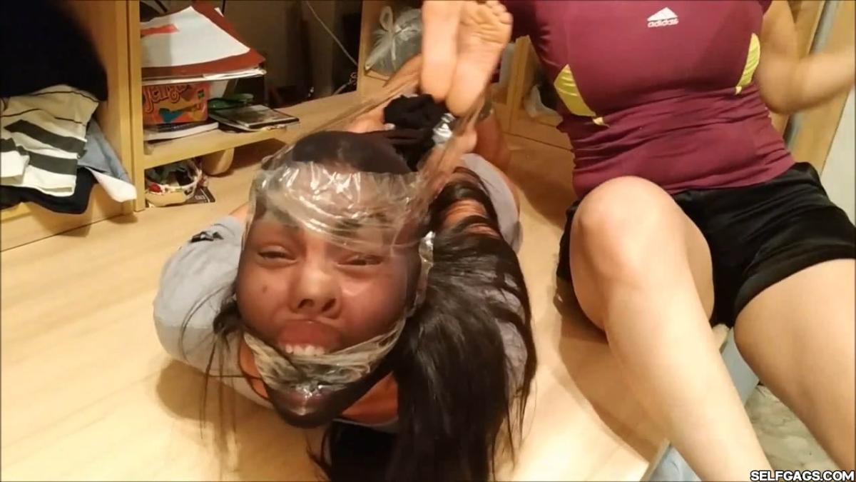 Cute Barefoot Girl Fucked Up With Pantyhose Bondage In Extremely Strict Hogtie