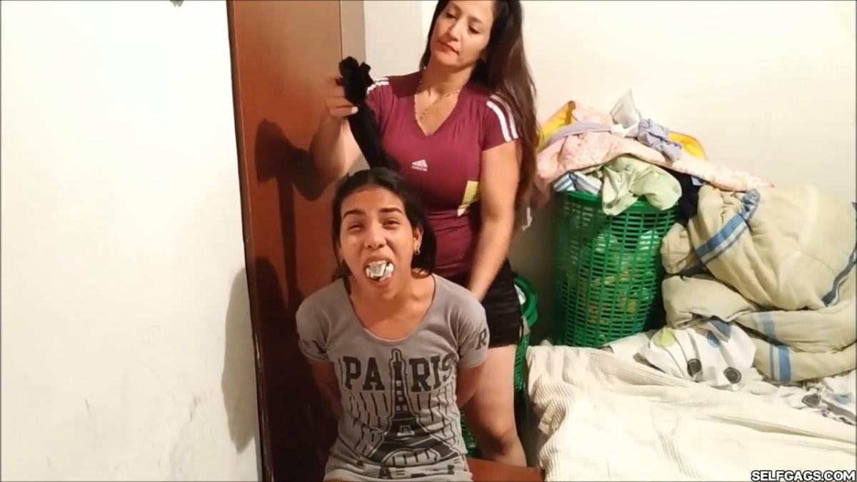 Cute Barefoot Girl Fucked Up With Pantyhose Bondage In Extremely Strict Hogtie