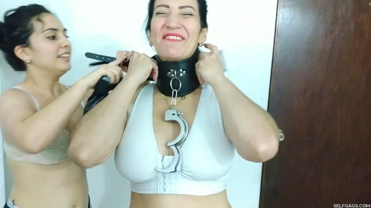 Kinky mother tied up with her lesbian lover