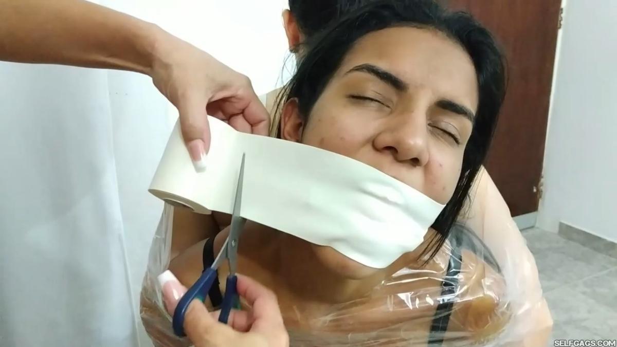 Gagged teenage girls in bondage