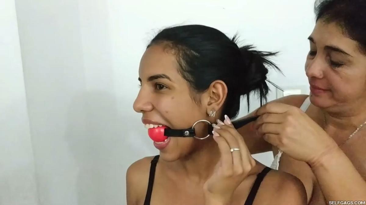 Gagged teenage girls in bondage
