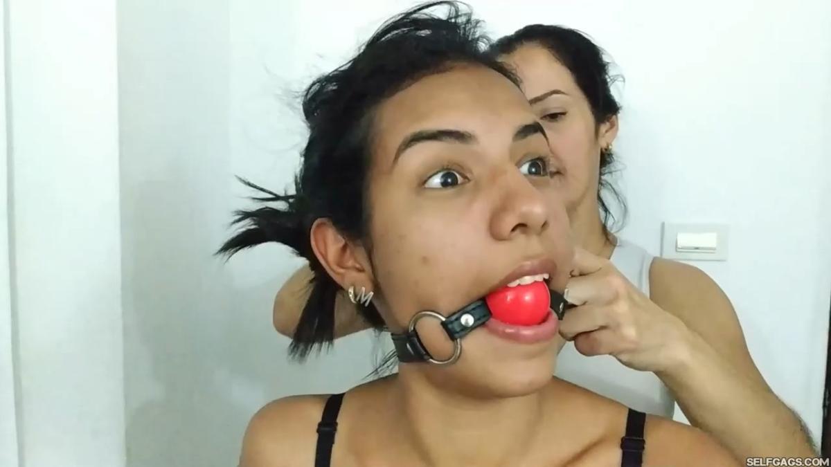 Gagged teenage girls in bondage