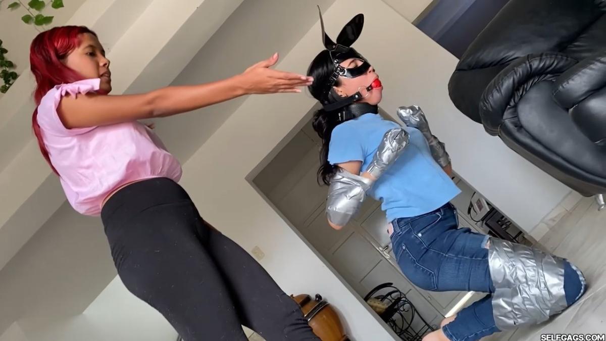 Lesbian-Mistress-Training-Gagged-Slave-Girl-Day-4-6