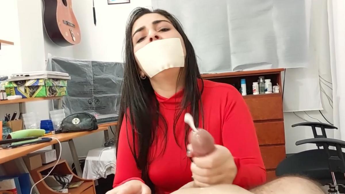 Microfoam-Tape-Gagged-Handjob-By-Superheroine-15