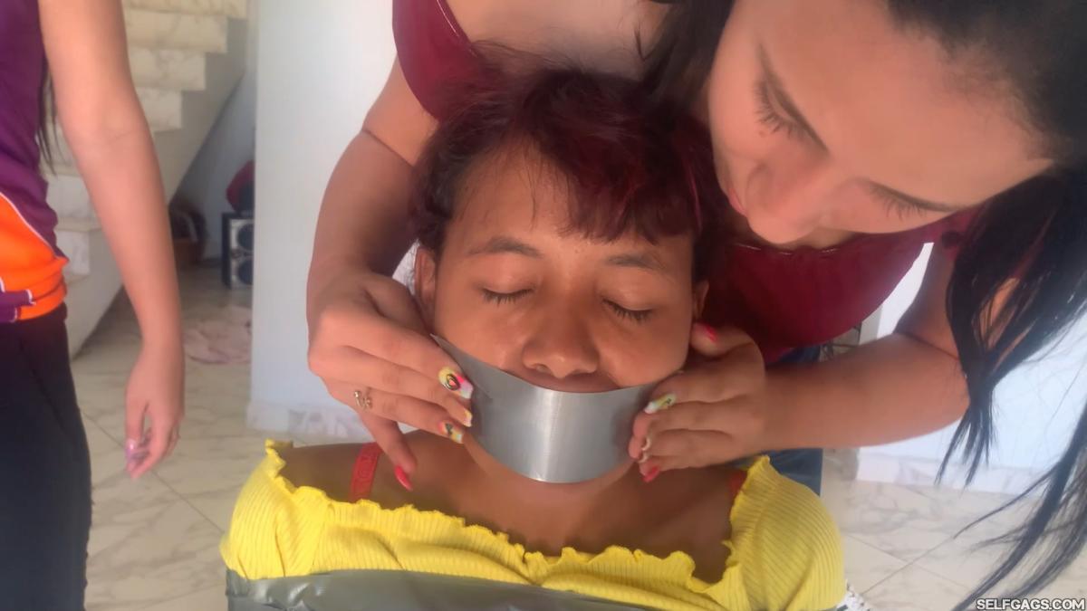 18 year old girl gagged in first time bondage