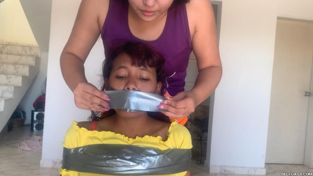 18 year old girl gagged in first time bondage