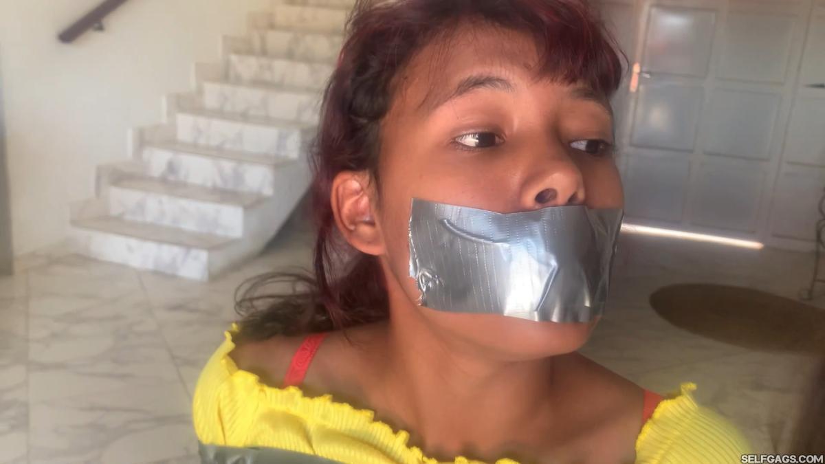 18 year old girl gagged in first time bondage