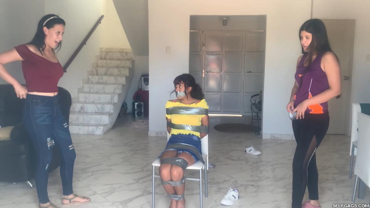18 year old girl gagged in first time bondage