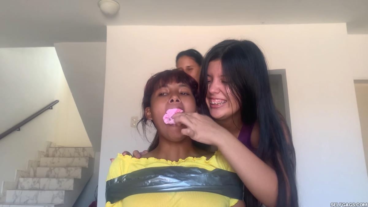 18 year old girl gagged in first time bondage
