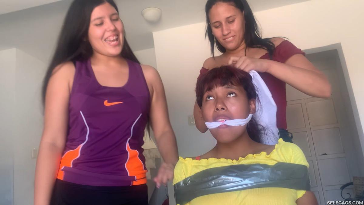 18 year old girl gagged in first time bondage