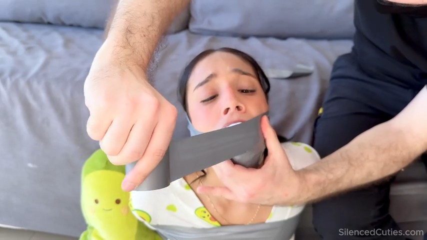 Pizza-Delivery-Bondage-Katha-Bound-Triple-Sock-Gagged-Silenced-Cuties-10