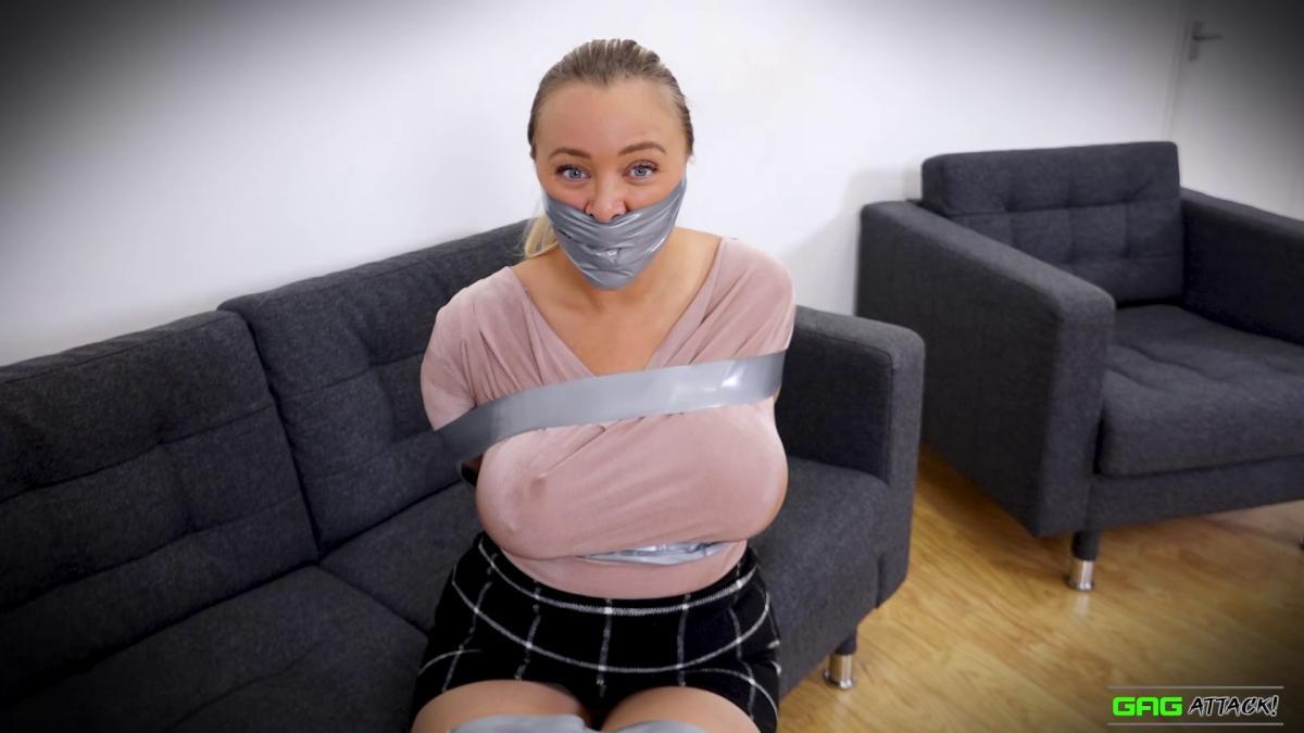 Blonde school teacher Beth Bennett loves being bound and gagged