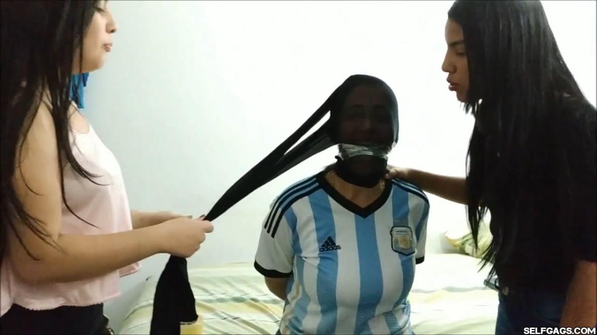 Soccer-Mom-Owned-With-Hogtie-Pantyhose-Bondage-By-Girls-3