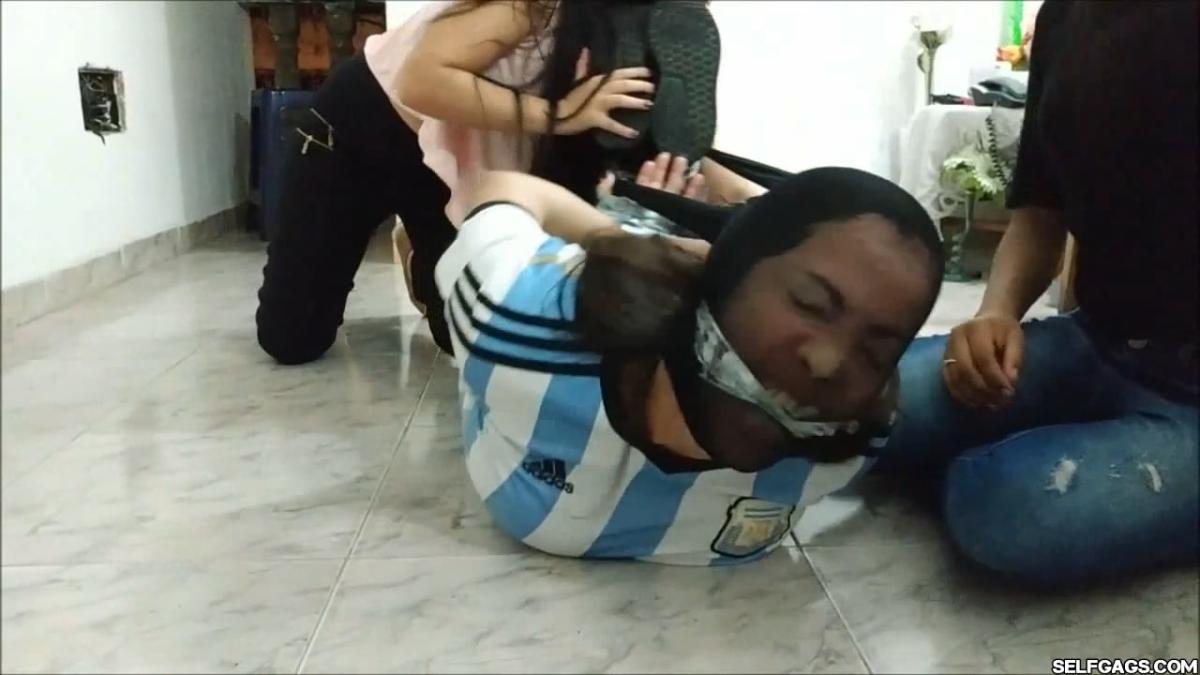 Soccer-Mom-Owned-With-Hogtie-Pantyhose-Bondage-By-Girls-3