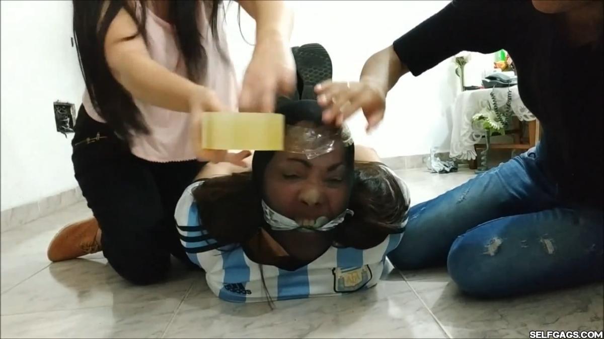 Soccer-Mom-Owned-With-Hogtie-Pantyhose-Bondage-By-Girls-3