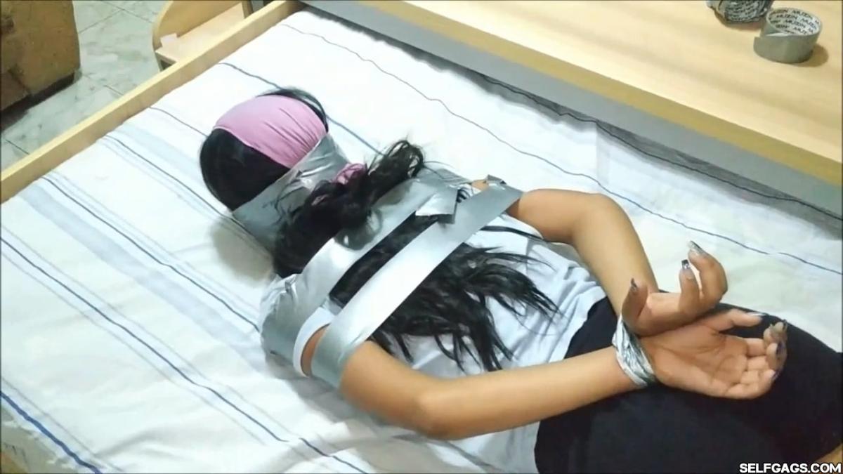 Tape-Bound-Girl-Hooded-With-Dirty-Panties-23