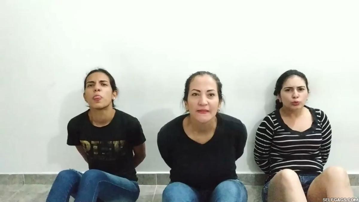 Mother and daughters in bondage