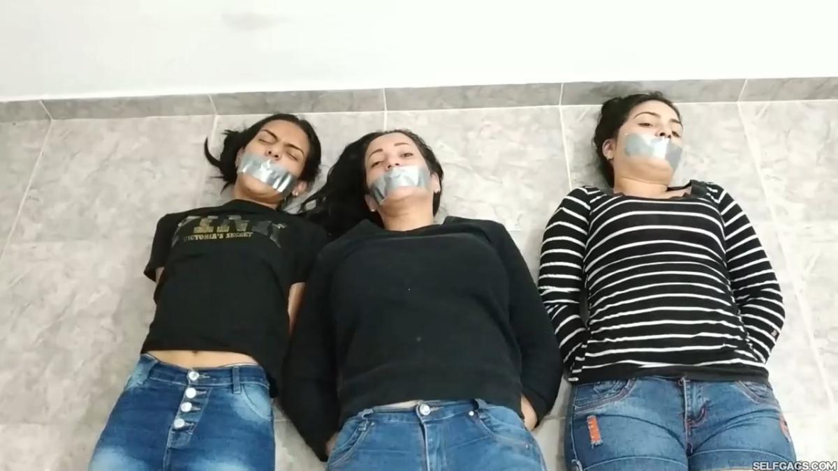 Mother and daughters in bondage