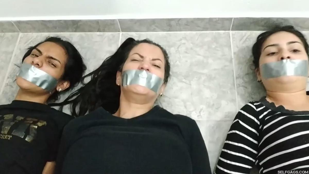 Mother and daughters in bondage