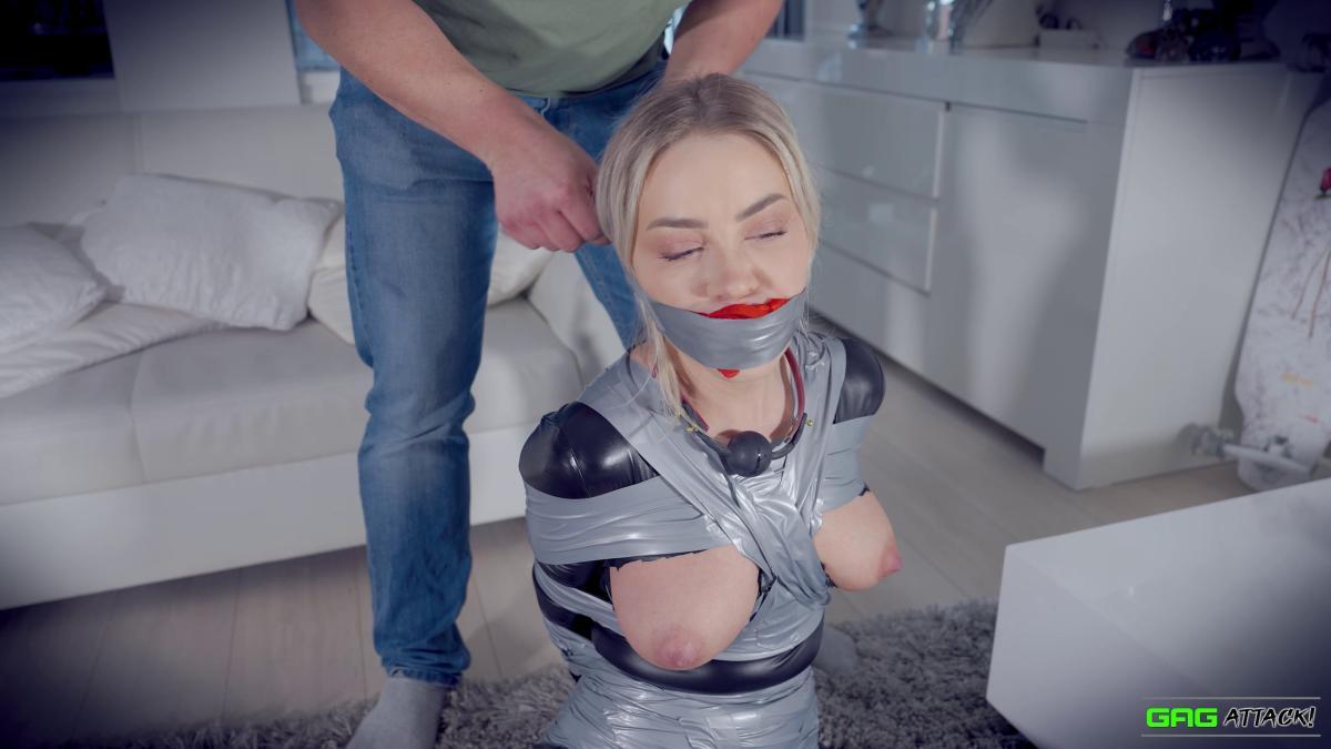 Topless-Blonde-Frogtied-And-Heavily-Gagged-14