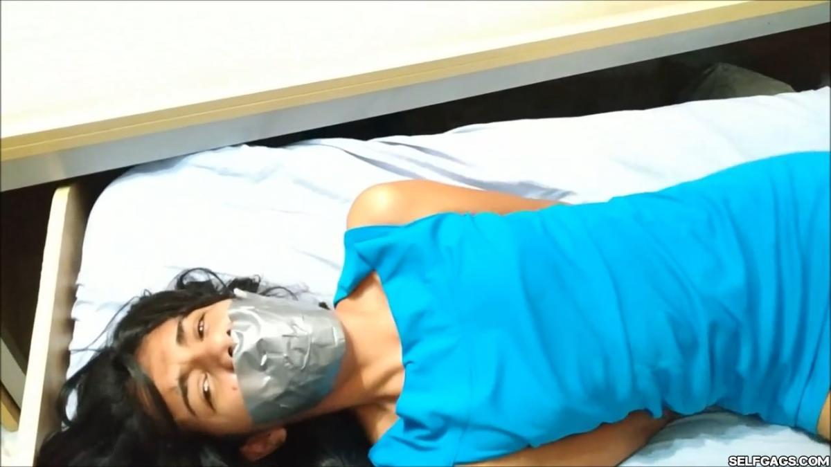 18 year old girl tied up and gagged by sexy Latina bondage milf