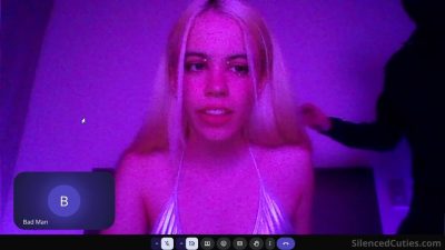 Nani on video call as mysterious intruder grabs her from behind – Silenced Cuties