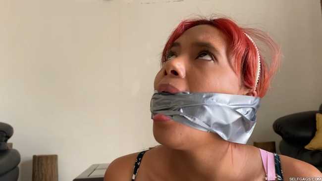 Daughters wants to be duct tape tied like the girl from the bondage video