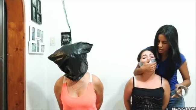 Mother-And-Daughter-Bagged-And-Gagged-15