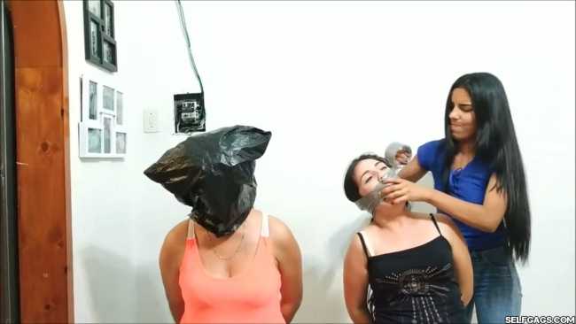 Mother-And-Daughter-Bagged-And-Gagged-16