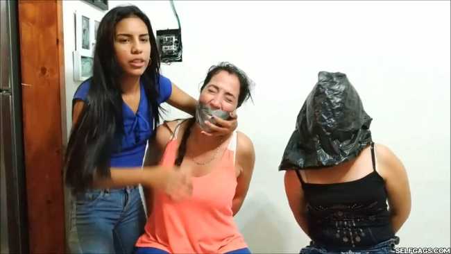 Mother-And-Daughter-Bagged-And-Gagged-25