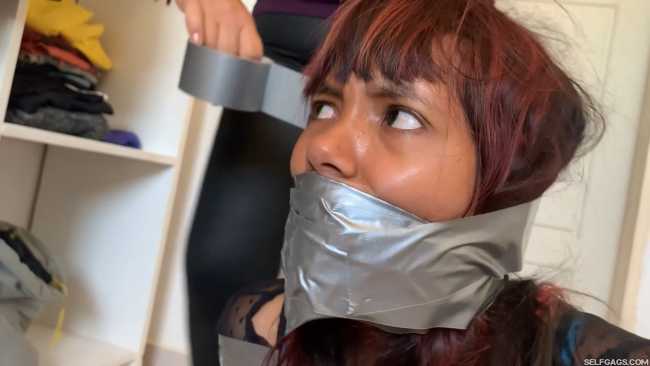Naughty-Backtalking-Teenage-Girl-Gagged-In-Tight-Tape-Bondage-By-Her-Evil-Stepmom-10