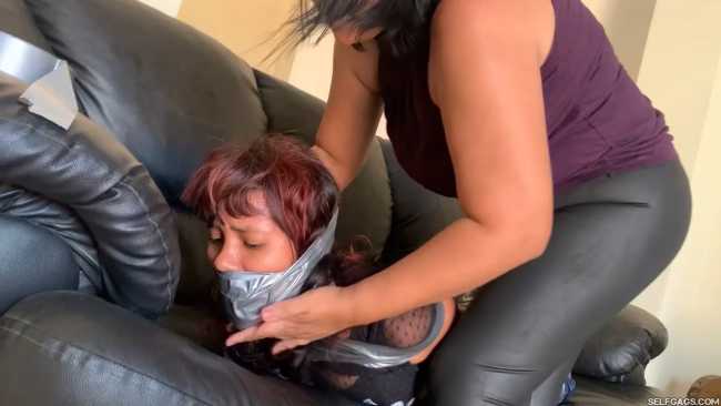 Naughty-Backtalking-Teenage-Girl-Gagged-In-Tight-Tape-Bondage-By-Her-Evil-Stepmom-22