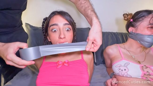 Pajama-Party-Girls-Gagged-And-Tape-Bound-Silenced-Cuties-Clips4sale-12