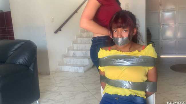 18 year old girl gagged in first time bondage