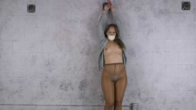 Rachel-Adams-Tape-Gagged-And-Handcuffed-In-Pantyhose-1