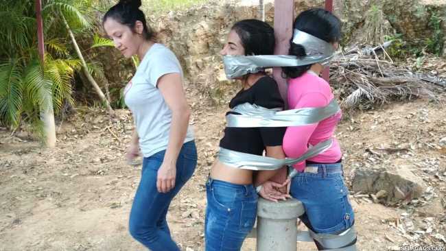 Tresspassing-Girls-Bound-And-Gagged-Outside-6