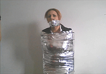 Woman-Mummified-Shiny-Bound-Duct-Tape-7
